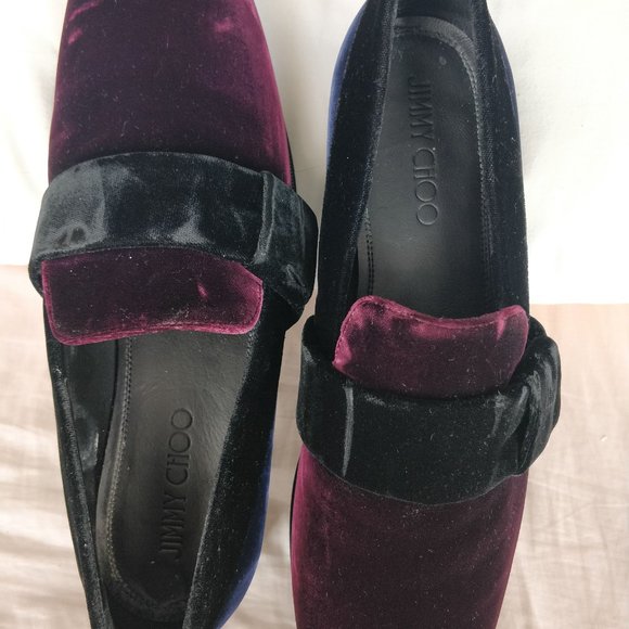 Jimmy Choo John velvet strap gradient loafer shoe main image 16